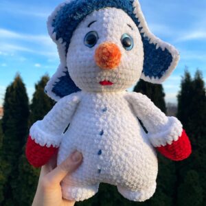 Háčkovaný sněhulák